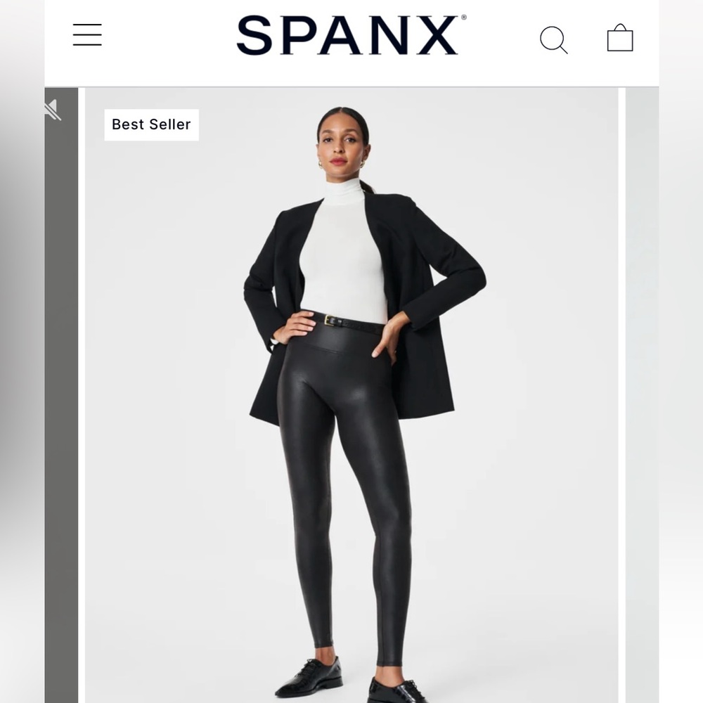 Spanx faux leather leggings